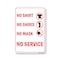 Signmission PSA, No Shirt No Shoes No Mask No Service All Red, 18in X 12in Rigid Plastic, OS-NS-P-1218-25355 OS-NS-P-1218-25355 - alternate 1