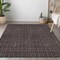 Homeroots 8' X 10' Chocolate And Black Geometric Washable Indoor Outdoor Area Rug 595544 - alternate 5