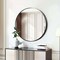 Homeroots 20" Black Round Aluminum Framed Bathroom Vanity Mirror 565015 - alternate 5