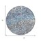 Homeroots 8' Blue And Gray Round Abstract Washable Indoor Outdoor Area Rug 631947 - alternate 4