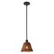 Jonathan Y Hattie 8.8 in. 1-Light Coastal Bohemian Metal and Woven Rattan LED Pendant Light, Black/Dark Brown JYL5711B - alternate 1