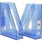 Acrimet Magazine File Holder Vertical Rack, Durable Plastic Desk Organizer, Clear Blue, 2PK 277.4 - alternate 5