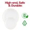 Smarty Had A Party 7.5" Clear with Gold Rim Round Lotus Plastic Appetizer/Salad Plates, 120PK 8847-CASE - alternate 6