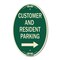 Signmission Reserved Parking Sign Customer and Visitor Pa, 12 In X 18 In Architectural, Heavy Gauge Aluminum A-OV-G-1218-23052 - alternate 1