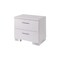 Homeroots 23" White Two Drawers Mirrored Nightstand 286602 - alternate 1