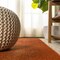Jonathan Y Haze Solid Low-Pile Orange 6 ft Round Area Rug SEU100M-6R - alternate 4