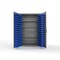 Strong Hold 14 GA Bin Cabinet with 4 shelves No Legs - 48 In W. x 72 In. H x 24 In. D - 144 Blue Bins 46-BS-244-144B-NL-L - alternate 1