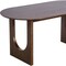 Homeroots 67" Walnut Solid Wood Double Pedestal Base Oval Dining Table 712225 - alternate 3