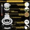 Nuwatt 4 Inch Black Adjustable Can Lights Gimbal Recessed Lighting, Damp Rated, 2700K-5000K, 750LM, 6PK NW-GMB-C4-10W-5CCT-BLK-6P - alternate 6