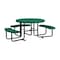 Leisure Craft 46" Round ADA Accessible Outdoor Picnic Table with 3 Bench Seats, Black Green T46ROP-ADA-BLACK GREEN - alternate 1