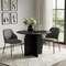 Homeroots 42" Black Solid Wood Pedestal Base Round Top Dining Table 712164 - alternate 3