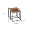 Homeroots Set of Two Brown and Black Metal And Faux Snake Leather Nesting End Tables, 2PK 383761 - alternate 5
