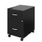 Space Solutions 14.25 in W 2 Drawer Mobile Vertical File Cabinet W/ Accessory Drawer, Black 25707 - alternate 9
