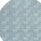 Homeroots 8' Teal Blue And Ivory Round Geometric Washable Indoor Outdoor Area Rug 595039 - alternate 4