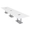Skutchi Designs Rectangle Conference Table With Power Unit, 48 in W, 216 in L, White HAR-REC-48X216-DOU-W960-ESIL - alternate 1