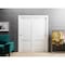 Sartodoors Sliding Closet Bypass Doors 36 x 80in, Lucia 8831 White Silk, Sturdy Rails Moldings Trims LUCIA8831DBD-WS-36 - alternate 1