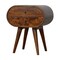 Homeroots 21" Brown Solid Wood Round Two Drawer Nightstand 651878 - alternate 9