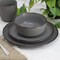 Elama Leo 16 Piece Stoneware Dinnerware Set In Dark Gray ELM-LEO-DG - alternate 4