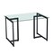 Homeroots 47" Clear And Black Glass And Metal Dining Table 568208 - alternate 1