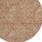 Homeroots 8' Copper And Beige Round Floral Washable Indoor Outdoor Area Rug 594655 - alternate 6
