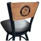 Holland Bar Stool Co 25" Blk Wrinkle U.S. Marines Swivel Bar Stool, Laser Engraved Back L03825BWMedMplAMarineBlkVinyl - alternate 1