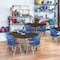 Regency Round Kee Adjustable Classroom Table W/ 4 Andy Stack Chairs, 48 in W, 48 in L, Neo Walnut TB48RNDNWAPGY45NV - alternate 4