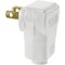 Leviton 15A 125V 2-Wire 2-Pole Angle Cord Plug White 010-101AN-00W - alternate 2