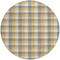Homeroots 8' Gray Tan And Beige Round Plaid Washable Indoor Outdoor Area Rug 601400 - alternate 9