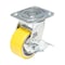 Vestil Polyurethane Swivel With Brake Caster 4 In. Diameter x 2 In. Width 440 lb Yellow/Gray CST-PY-4X2PUA-SWB - alternate 1