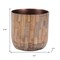 Homeroots Set of Two Brown Wood 1 Ounce Round Pot Planters 634286 - alternate 1