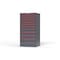 Strong Hold 12 drawer cabinet - (4x 2ft, 4x 3ft, 3x 5ft, 1x 7ft) - Red accents - Keyed Alike S3060-PPAAS-1202DS - alternate 3
