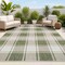 Jonathan Y Sabine Traditional Farmhouse Bold Gingham Green/Cream 4 ft. x 6 ft. Indoor/Outdoor Area Rug TSN203D-4 - alternate 1