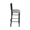 Holland Bar Stool Co 30" Stationary Bar Stool, Black Wrinkle, Canter Grey Seat 40030BW007 - alternate 2