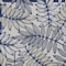 Homeroots 5' X 8' Navy Blue And Ivory Botanical Leaves Indoor Outdoor Area Rug 546668 - alternate 6