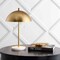Jonathan Y Ella 20.7" Dome Metal with Marble Base LED Table Lamp, Gold/White JYL1071A - alternate 7