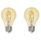 Bulbrite 40W Equivalent Amber Light A19 Dimmable LED Filament Light Bulb, 2PK 861083 - alternate 1