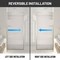 Anzzi Welle 74x34in Framed Fixed Shower Screen Door, Brushed Nickel with 5/16in 8mm Tempered Fluted Glass SD-AZ22-01BN-FL - alternate 6