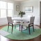 Homeroots 8' Sage Mint Green Teal Blue And Ivory Round Geometric Washable Indoor Outdoor Area Rug 612384 - alternate 5