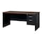 Hirsh Desk Pedestal, 30 in D X 29 1/2 in H, 66 in W X Steel, Black/Walnut 20537 - alternate 1
