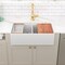 Wrightmaster 33" Apron-Front 2 Bowl White Ceramic Workstation Kitchen Sink w/ Cutting Board, Colander and Grids ZOR-AWS332010R2DS - alternate 6
