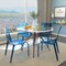 Leisuremod Murray Modern Dining Chair, Transparent Blue, 4PK MC20TBU4 - alternate 6