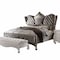 Homeroots 87" X 100" X 75" Velvet Antique Platinum Upholstery Poly Resin California King Bed 348194 - alternate 4