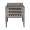 Armen Living Vivid Outdoor Patio Dining Chair in Gray Eucalyptus Wood with Gray Olefin Cushions LCVISIEUCGRY - alternate 7
