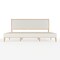Martha Stewart Flynn King Size Solid Wood Platform Bed with Upholstered Base and Inset Headboard, Wood Slat Bottom MG-0900272F-LTB-K-WH-MS - alternate 5