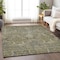 Homeroots 3' X 5' Taupe And Gray Damask Washable Indoor Outdoor Area Rug 603335 - alternate 8