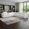 Homeroots White Italian leather 4 power reclining seats L shaped Seven Piece Corner Sectional With Console 544996 - alternate 11