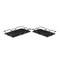 Homeroots Set Of Two 20in Black Rectangular Metal and Mirror Handmade Trays 483307 - alternate 7