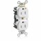 Leviton Straight Blade Receptacle, 5-15R, 15 A, 125V AC, Flush Mount, Isolated Ground M5262-IGW - alternate 1