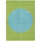 Homeroots 3' X 5' Lime Green And Blue Striped Washable Indoor Outdoor Area Rug 597175 - alternate 5