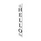 Homeroots 72in White And Black Solid Wood Hello Porch Sign 634451 - alternate 1